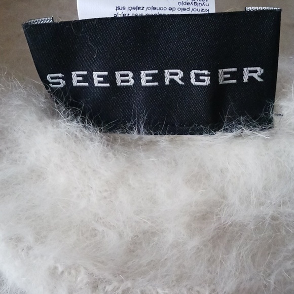 Seeberger Cream Colored Rabbit Hair Bucket Hat main image 14